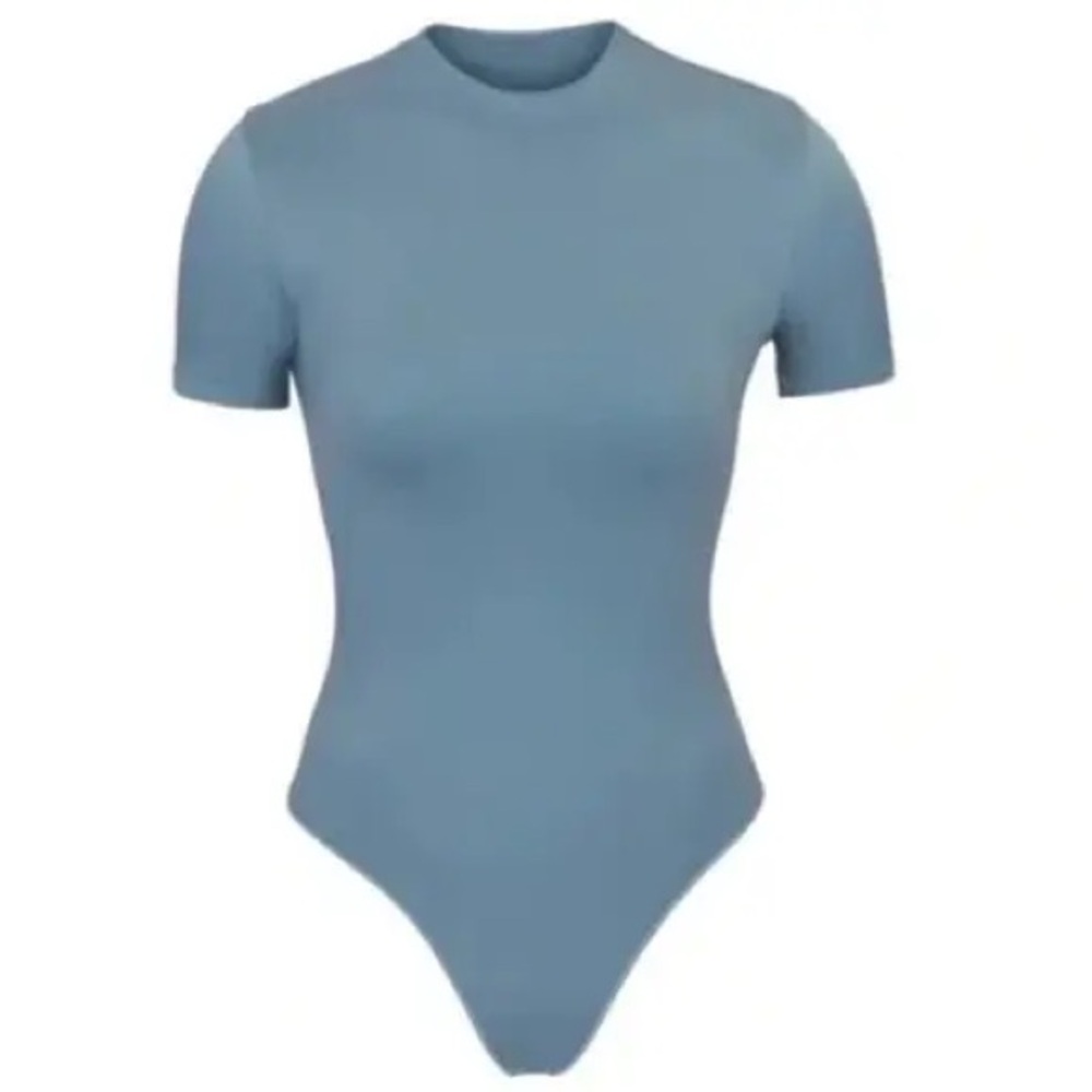 Skims Essential T-Shirt Bodysuit Arctic Blue